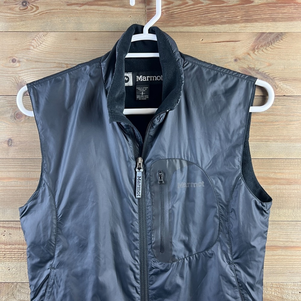 Marmot Mens Vest Full Zip Softshell Lightweight Versatile Outdoors Black Small - Picture 2 of 7